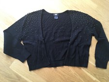 Schickes Bolero H&M Gr. S schwarz, kurze Damen Weste, Strick Oberteil