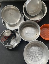 15-teilg Camping Töpfe SET Alu Topf Behälter Kochgeschirr Vintage Sieb #26