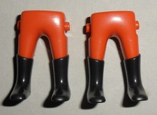 11931V, Lange Hose, orangebraun, Reitstiefel, schwarz