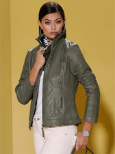 Lederjacke grün 44 Mainpol