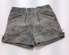 Kurze DDR Herren Lederhose Doppelzipp 60er Vintage speckig #2