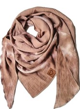 Batik Herz xxl Musselin Dreieck Tuch taupe Halstuch neu