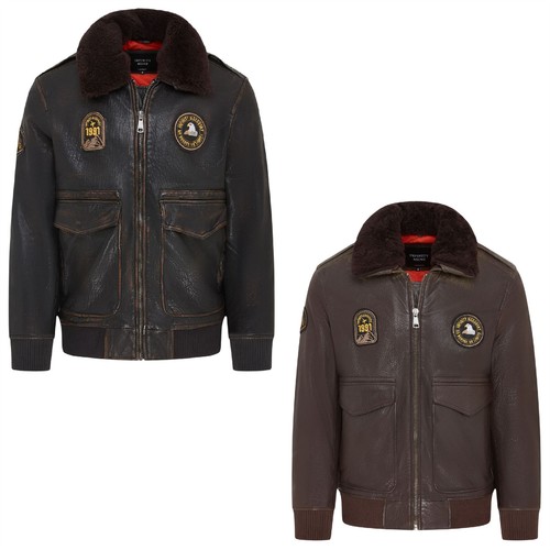 Herren leder bomber flieger - leder,