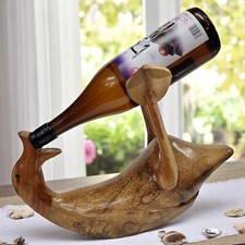 Deko ente holz - holz, flaschenhalter