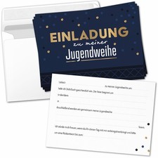 8 Einladungskarten Jugendweihe
