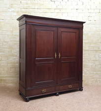 ANTIK! Kleiderschrank restauriert Spätbiedermeier Eiche Zweitürer Dielenschrank
