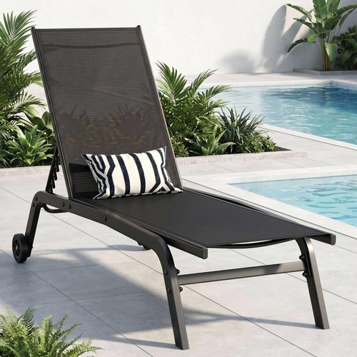 Gartenliege mit rollen - gartenliege, 5-fach