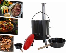 Eintopfofen Ofen Grill 14 L emailliert Gulaschkessel Suppenkessel Gulaschkanone