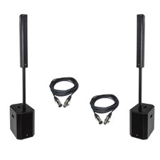 PA Anlage 2x Aktivlautsprecher mit 12" Sub & Line Array DSP & Bags 900W