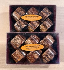 12 Stück Vintage Serviettenringe aus edlem Hartholz Handgefertigt