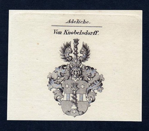 1820 knobelsdorff wappen - knobelsdorff,