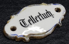 Porzellan-Schild Tellertuch