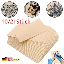 21Stück Tattoo Übungshaut Blanko Set Übungshäute Kunsthaut Ohne Motiv 20 X 15 cm