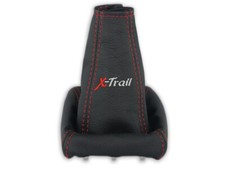 SCHALTMANSCHETTE FÜR NISSAN X-TRAIL T30 01-03 SCHALTSACK STICKEREI FADEN ROT