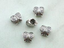 5x Beads Schmetterling 10mm Großloch Perlen Metallperle Schmuck Deko Basteln