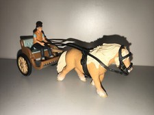 Schleich 42040 Ponykutsche mit Kutscher Sulky und Shetland Pony