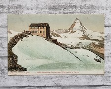 AK Hotel Belvedere Gornergrat Cervin Schnee Winter Berge Urlaub Postkarte Deko