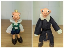 2 alte Figuren Hurvinek und Spejbl Tschechien (15 & 10cm) ca. 50 JAHRE
