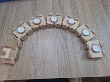 Geburtstagszug aus Holz für Teelichter Gebraucht
