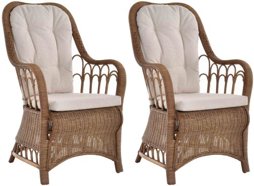 Set rattan esszimmerstuhl - rattan,