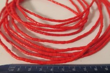 5 Stränge alte Glasperlen rot