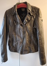 Echtlederjacke Gipsy L 38 40 Herbst dunkelgrau rockabilly vintage Bikerjacke 