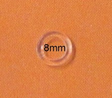 Gardinenringe transparent 8 x 13mm Ringe Kunststoffringe für Raffrollo Vorhang