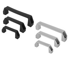 Tragegriff Haltegriff Hand Griff Kunststoffgriff Handgriff Schwarz Silber Tür