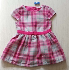 PEPCO süßes Mädchen Baby KLEID Festkleid KARO kurzarm Gr. 74 pink NEU