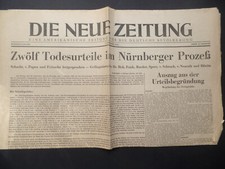 Nürnberger Prozeß  (Die Neue Zeitung 2. Oktober 1946)