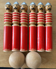 VILAC 6 Kegel Bowling 30 cm aus Holz Lackiert