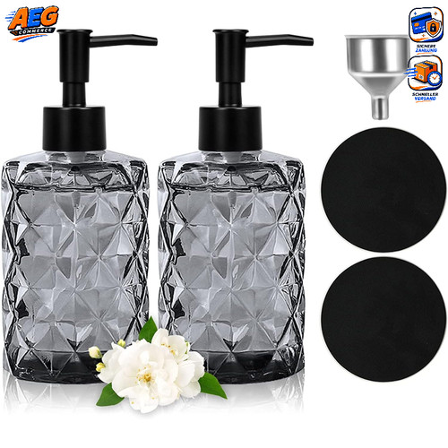 Seifenspender glas schwarz - seifenspender,