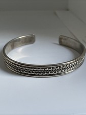 Silber Armreif mit Muster