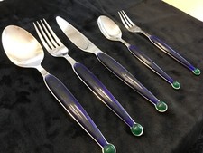  WMF Fantasia Besteck Blau 5 Teilig je Messer,Gabel,Kuchengabel,Löffel,Teelöffel