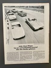 VW Automatic Jensen Interceptor Aston Porsche Corvette 1968 Vintage Ad Werbung