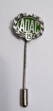 Alte Emaillierte Anstecknadel, Pin / 25 Jahre ADAC Mitgliedschaft / 935er Silber