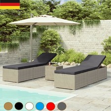 3-tlg.Sonnenliege mit Teetisch