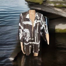 Wow Designer Sommer Blazer/Überwurf Neu St Cloud Gr.50 Naturtöne #73#