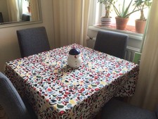 Tischdecke aus IKEA Stoff -ca 147 x 149cm -Skandinavisches Design - Handgenäht