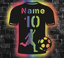 Waluna® Trikot Fußball mit Name Nummer personalisierte Jungen Deko LED Geschenk