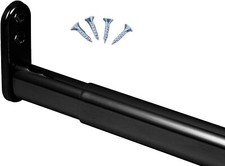 Schrankrohr schwarz Kleiderstange Teleskop ausziehbar Schrankstange 400-1100 mm