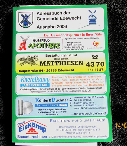 Edewecht adressbuch der - edewecht,