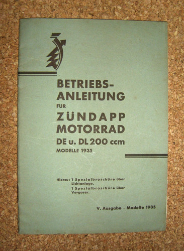 Betriebsanleitung zündapp - betriebsanleitung,