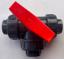 pvc 3 drei wege Ventil Kugelhahn mit T-Bohrung in: 16 20 25 32 40 50mm