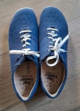 NEU: FINN COMFORT Damen Schuhe 43  blau Wildleder Wechselfußbett