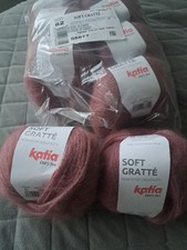 9 Kn. Soft Gratté Wolle von Katia, weich 82 altrosa Neu Stricken Pullover, Jacke