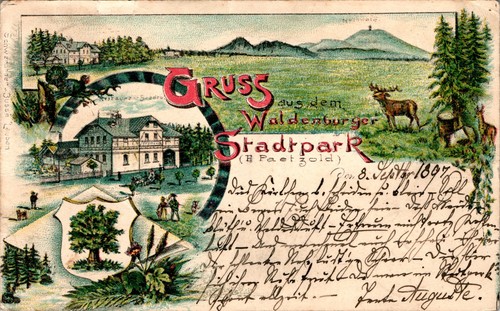 Litho gruss aus schlesien - litho,