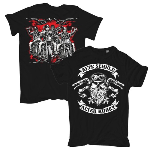 Shirt biker alte - t-shirt, schule