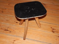 stabiler alter Melkschemel Handarbeit Holz top Rarität