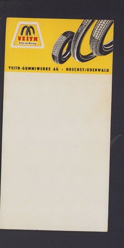 Hoechst zettel block - hoechst,, zettel-block-blatt
